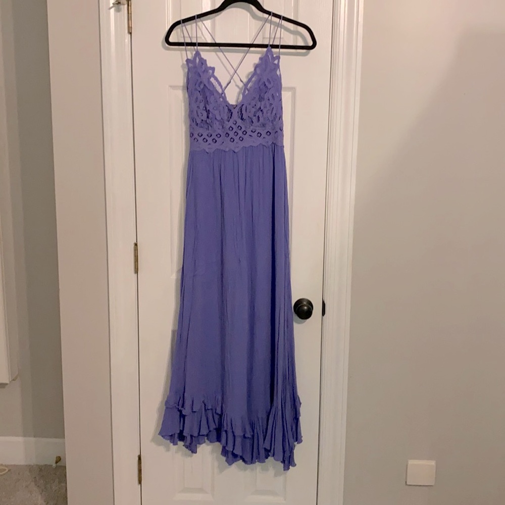 Free People One Adella Maxi Slip in Periwinkle